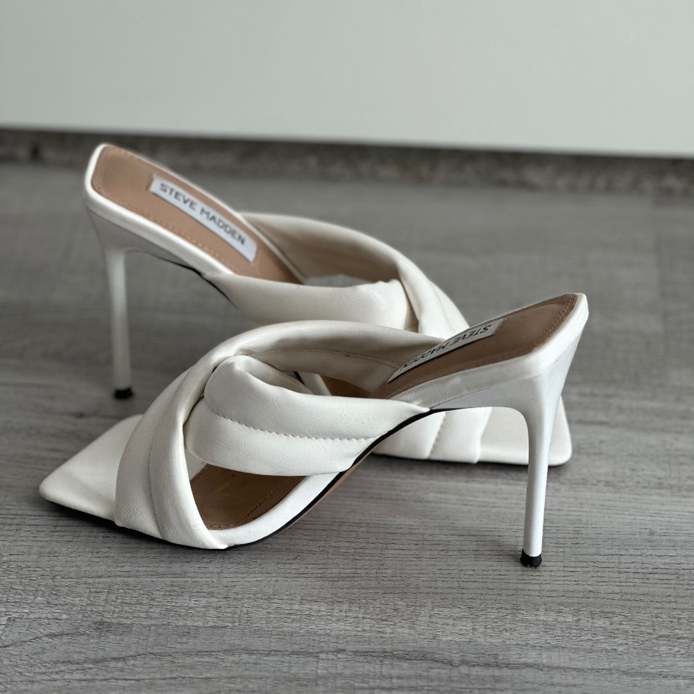White Steve Madden heels